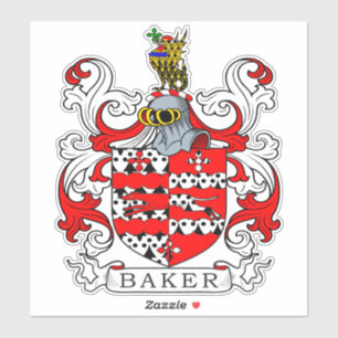 Pegatina Baker Family Crest