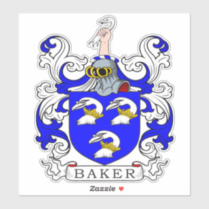 Pegatina Baker Family Crest