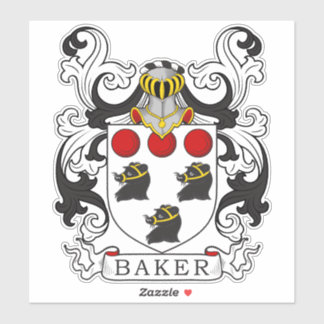 Pegatina Baker Family Crest