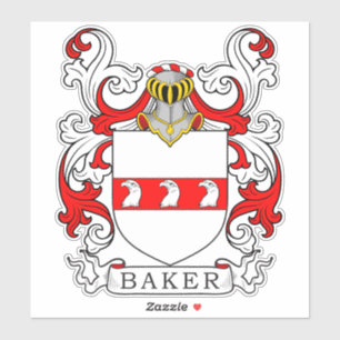 Pegatina Baker Family Crest