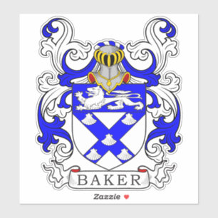 Pegatina Baker Family Crest