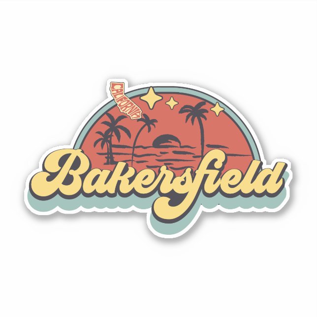 Pegatina Bakersfield, California (Anverso)