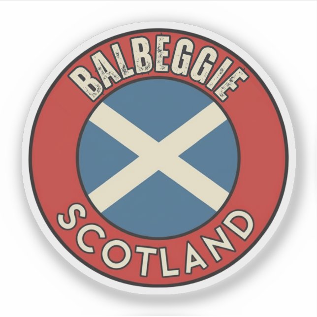 Pegatina Balbeggie, Escocia (Anverso)