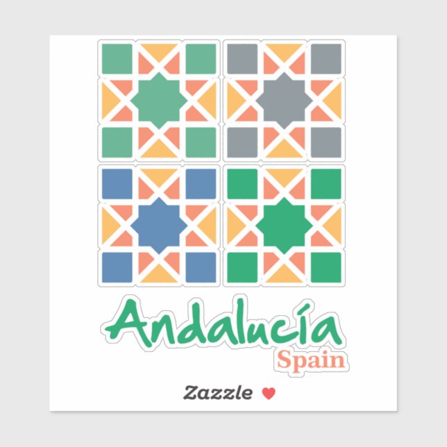 Pegatina Baldosas Andaluzas 4 (Hoja)