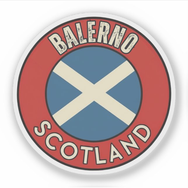 Pegatina Balerno, Escocia (Anverso)