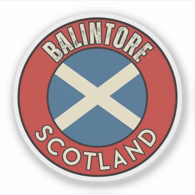 Pegatina Balintore, Escocia (Anverso)