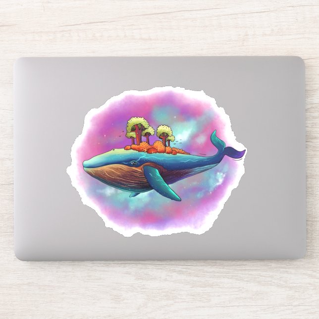 Pegatina Ballena imaginaria (Ordenador)