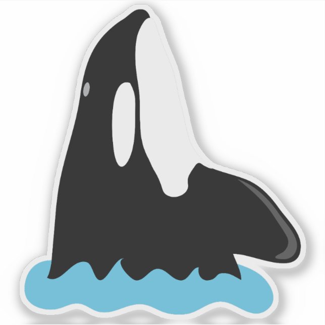 Pegatina Ballena Orca Se Bala Del Agua (Anverso)