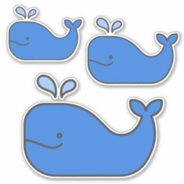 Pegatina Ballenas azules costeras de la zona de los alreded