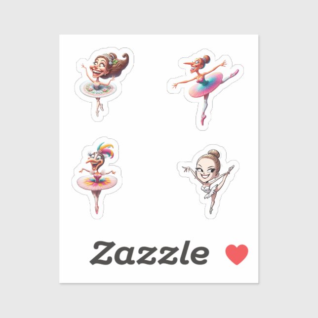 Pegatina ballerinas crazy  (Hoja)