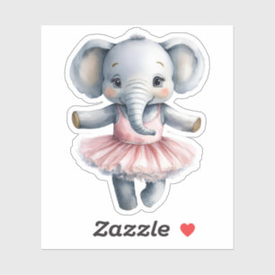 Pegatina Ballet bailarín de elefante lindo