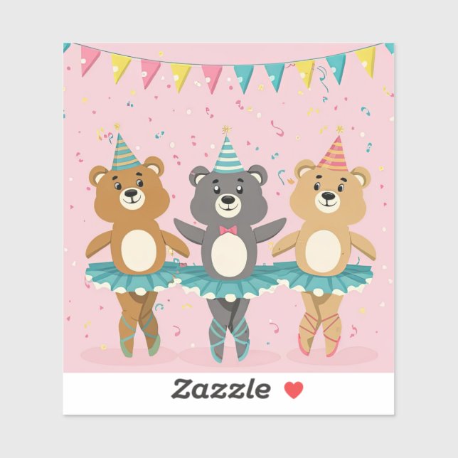 Pegatina Ballet Cumpleaños (Hoja)