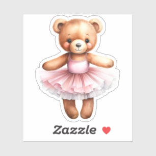 Pegatina Ballet de baile de oso de peluche