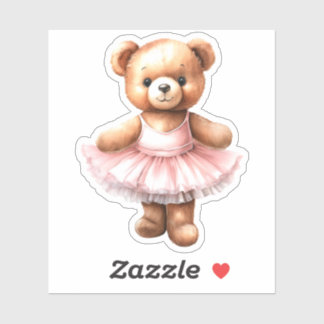 Pegatina Ballet de baile de oso de peluche