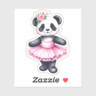 Pegatina Ballet de baile de panda lindo