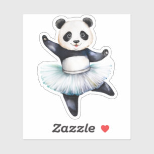 Pegatina Ballet de baile de panda lindo