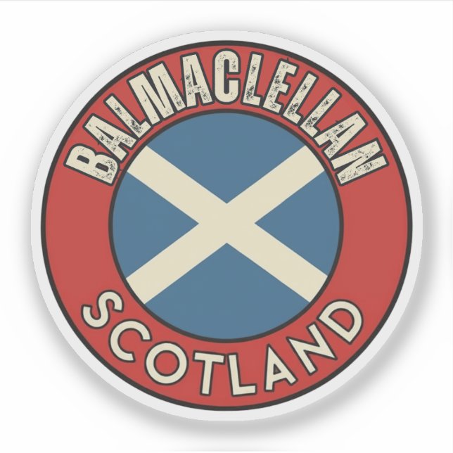 Pegatina Balmaclellan, Escocia (Anverso)