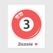 Balón de billar número tres (3) azul