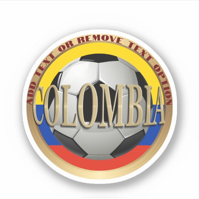 Pegatina Balón de Fútbol Colombiano Deporte (Anverso)