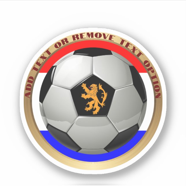 Pegatina Balón de Fútbol de los Países Bajos Deportes (Anverso)
