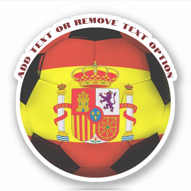 Pegatina Balón de Fútbol Español Deportes (Anverso)