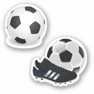 Pegatina Balón de fútbol y zapatos de fútbol