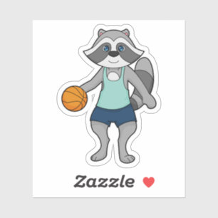 Pegatina Baloncestista Racoon