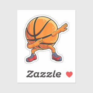 Pegatina Baloncesto Dabbing Ball Graciosos Niños Hombres De