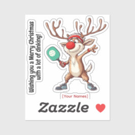 Pegatina Baloncesto 🎄 Feliz Navidad, texto personalizado