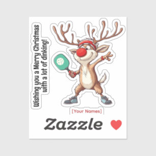 Pegatina Baloncesto 🎄 Feliz Navidad, texto personalizado