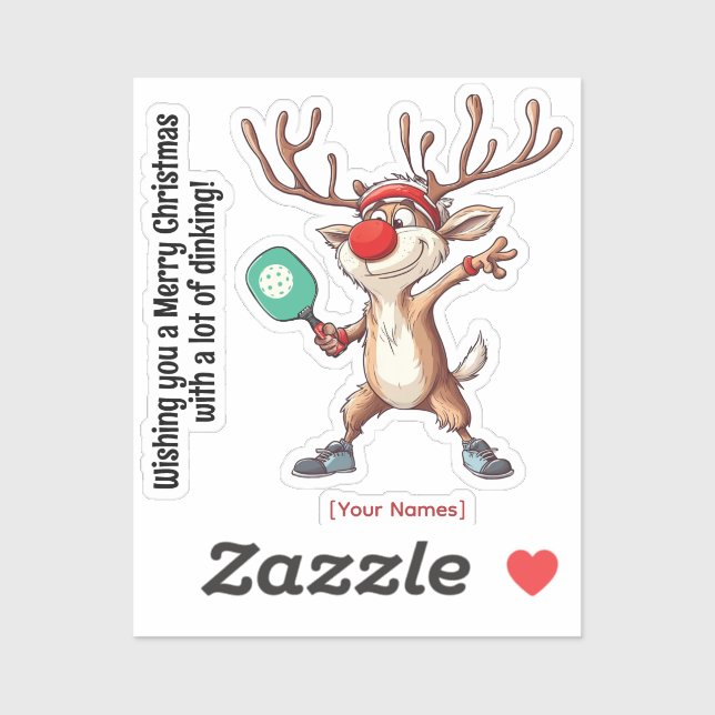 Pegatina Baloncesto 🎄 Feliz Navidad, texto personalizado (Hoja)