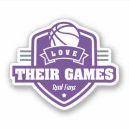 Pegatina Baloncesto Me Encanta Su Juego Con Muchos Colores 