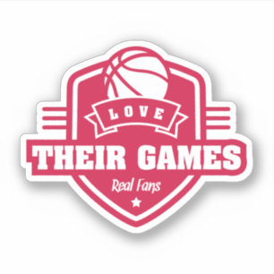Pegatina Baloncesto Me Encanta Su Juego Con Muchos Colores 