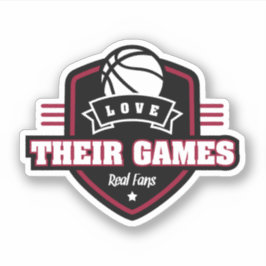 Pegatina Baloncesto Me Encanta Su Juego Con Muchos Colores 