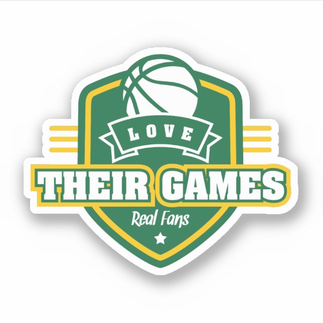 Pegatina Baloncesto Me Encanta Su Juego Con Muchos Colores  (Anverso)