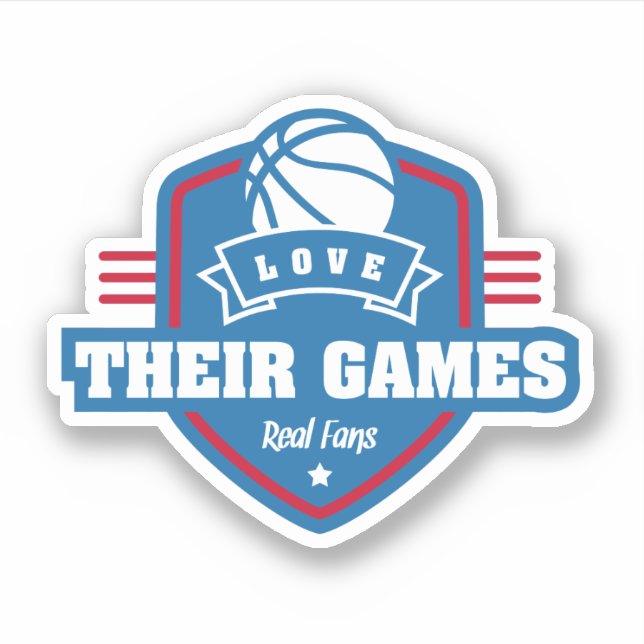 Pegatina Baloncesto Me Encanta Su Juego Con Muchos Colores  (Anverso)