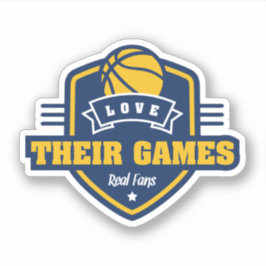 Pegatina Baloncesto Me Encanta Su Juego Con Muchos Colores 