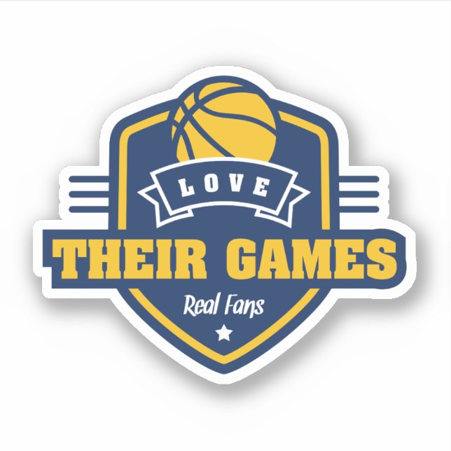 Pegatina Baloncesto Me Encanta Su Juego Con Muchos Colores  (Anverso)