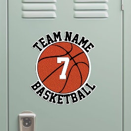Pegatina Baloncesto nombre equipo y número de jugador depor
