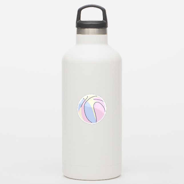 Pegatina Baloncesto Pastel (Botella de agua)