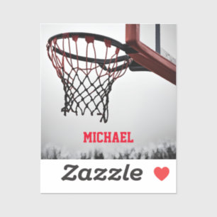 Pegatina Baloncesto Su Nombre