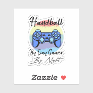 Pegatina Balonmano De Día Jugador De Noche