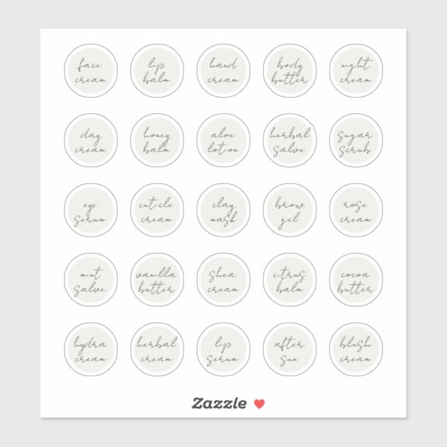 Pegatina Bálsamo de crema de jara estética de Personalizabl (Hoja)