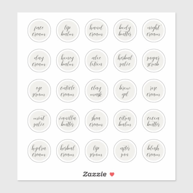 Pegatina Bálsamo de crema de jara estética de Personalizabl (Hoja)