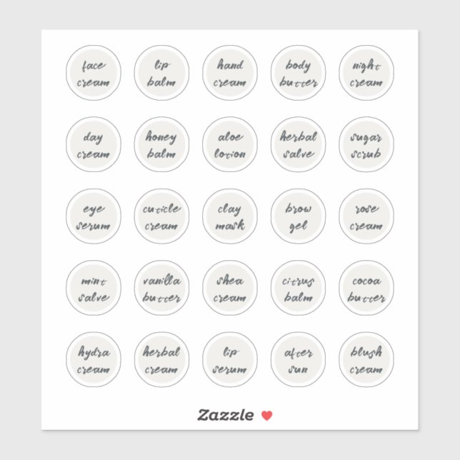 Pegatina Bálsamo de crema de jara estética de Personalizabl (Hoja)