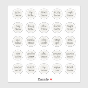 Pegatina Bálsamo de crema de jara estética de Personalizabl