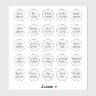 Pegatina Bálsamo de crema de jara estética de Personalizabl