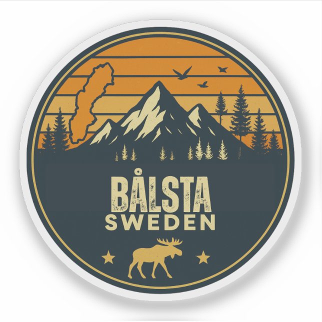 Pegatina Bålsta, Suecia Sverige (Anverso)