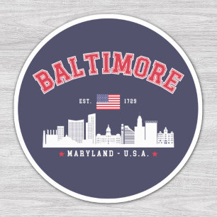 Pegatina Baltimore Maryland Modern Skyline city