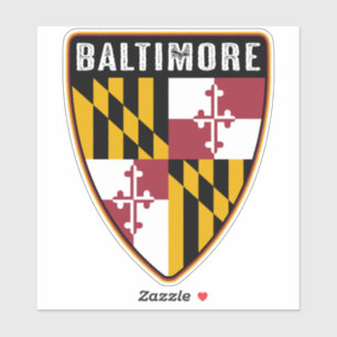 Pegatina Baltimore Maryland Shield